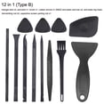 thumbnail image 2 of Uxcell 12 in 1(Type B) Spudger Crowbars Opening Pry Tool Set Curved Pry Blade Repair Tools Kit for Cellphone PC Tablet, 2 of 6