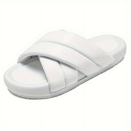 

Women s Summer Slides Elegant Crisscross Casual Beach Sandals Indoor Bathroom Soft Sole Slides