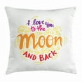 thumbnail image 1 of I Love You Throw Pillow Cushion Cover, Forever Valentines Day Calligraphy in Cute Tones Childish Effects Artful Print, Decorative Square Accent Pillow Case, 20 X 20 Inches, Multicolor, by Ambesonne, 1 of 2