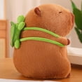 thumbnail image 3 of Lindo juguete de felpa Capybara Kawaii, Capibara esponjosa con bolsa de tortuga, gorra de fresa, animales de peluche, regalo de cumpleaños para niños, decoración del hogar, 3 of 6
