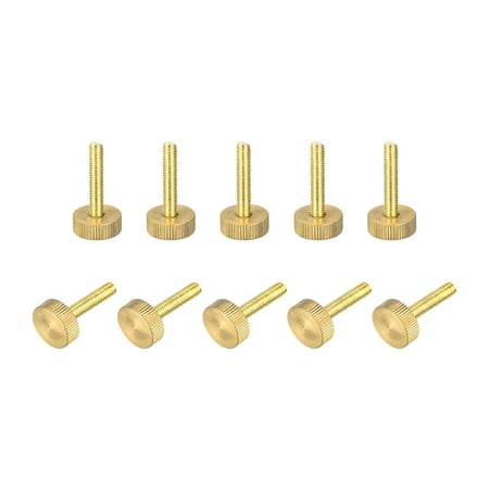 

Knurled Thumb Screws M6x30mm Flat Brass Bolts Grip Knobs Fasteners 10Pack