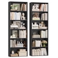 thumbnail image 5 of Homfa 6 Tier Tall Bookshelf and Bookcase, 2PC Wooden Bookcase Display Shelf for Living Room Home Office Library Storage, Black, 5 of 10