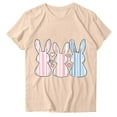 thumbnail image 2 of Womens Easter Tops 2025 Summer Casual Pullover Printed T-Shirt with Round Neck and Short Sleeves, 2 of 4