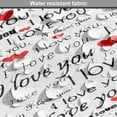 thumbnail image 5 of I Love You Dog Crate Cover, Romance Words with Hearts in Different Characters Flirt Celebration Pattern, Easy to Use Pet Kennel Cover for Dogs, 35" x 23" x 27", Red White Black, by Ambesonne, 5 of 6