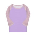 thumbnail image 3 of Xyxonk 3/4 Sleeve Shirts for Girls Size 10-12 Color Block Printed Plain Tween Girls Clothes Trendy Crewneck Knit Cute Tee Shirts Kids Summer Outfits Girl Clothes 10/12 Pink 100, 3 of 4