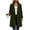 Army Green, variant on cocolona Womens Winter Trench Coat Notch Lapel Long Sleeve Classic Overcoat Solid Color Elegant Long Jacket
