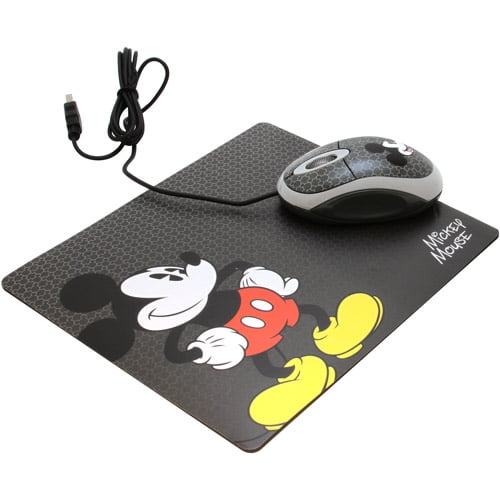 Disney 82010 Mickey Mouse & MousePad Combo Set Black