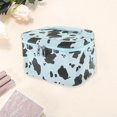 thumbnail image 3 of Unique Bargains 1 Pc Women Cow Pattern Square Makeup Bag for Travel Vacation Blue PU, 3 of 4