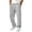 Gray, variant on MXALUOB Cargo Sweatpants for Men Drawstring Open Bottom Loose Fit Trendy Pants with Pocket Solid Color Casual Fall Winter Trousers