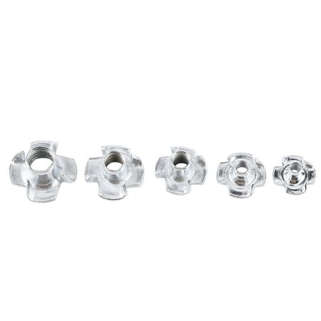 

90pcs Carbon Steel M3/M4/M5/M6/M8 Four Pronged T Nuts Blind Inserts Nut for Wood Furniture