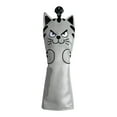 thumbnail image 3 of Waterproof Golf Club Head Covers Accessories Golf Cue Protector Cat Pattern Thick Putter Headcover for Outdoor Unisex Beginners UT Wood Grey, 3 of 8