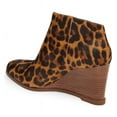thumbnail image 2 of 1.State Kaleb Wedge Brown Multi Leopard Ankle Bootie Mid Wedge Designer Boots (Brown Multi, 6.5), 2 of 6