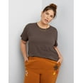 thumbnail image 4 of Hanes Originals Women's Tri-Blend T-Shirt, Relaxed Fit (Plus Size) Dark Crimson 4X, 4 of 5