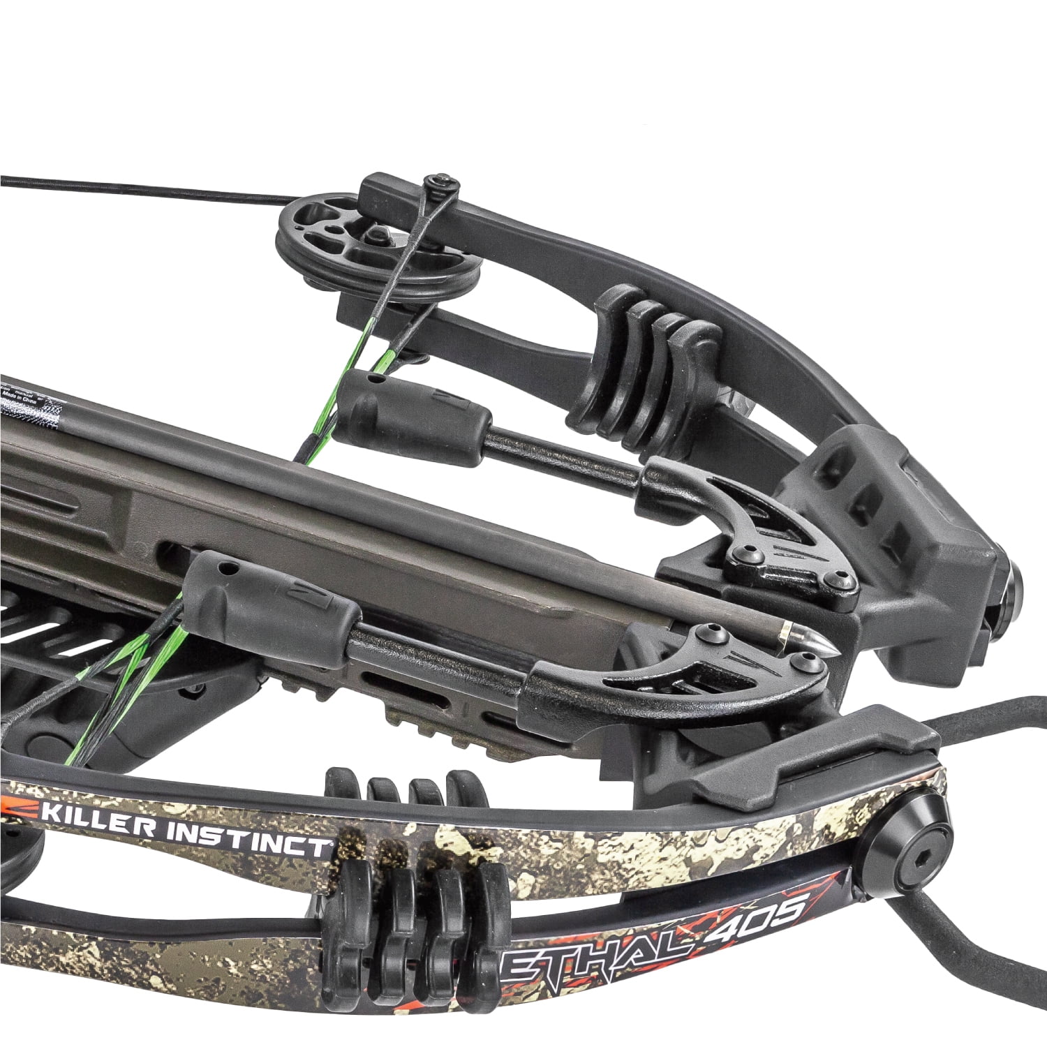 Killer Instinct Lethal 405 Crossbow Bow Archery Pro Package with 3 Bolts, Camo