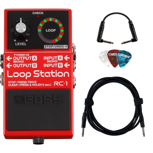 Loop Station BOSS RC-1 con cable de instrumentos, cable de conexión