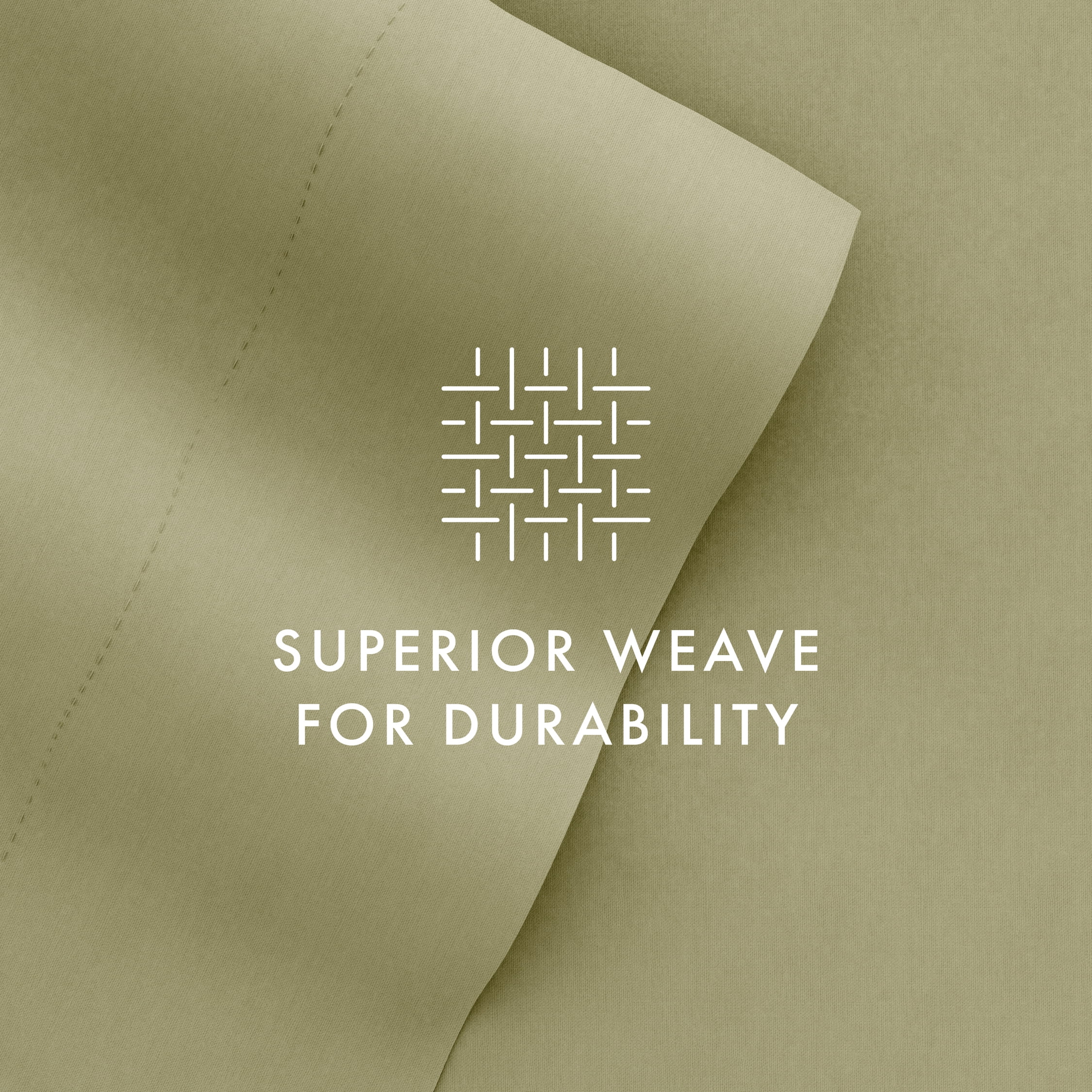 Noble Linens 4 Piece Solid Microfiber Bed Sheet Set, Sage, California King