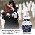 thumbnail image 4 of JAGASY Blue Cremation Urns - Blue & Golden Pattern Urn for Ashes Adult Male & Female - Funeral Urns for Mother - Decorative Urn for Ashes for Women - ( 3 Inch ), 4 of 7