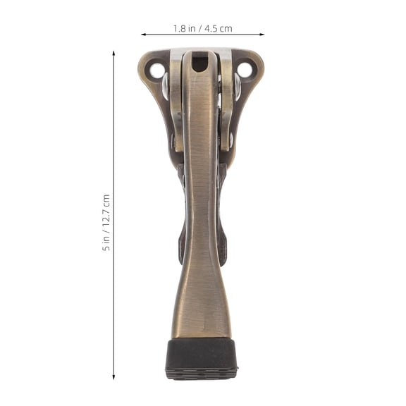 WHAMVOX Metal Door Stopper Kickdown Door Holder Antique Brass Door Stopper Security Door Stops With Non-Slip Rubber Tip For Bottom Of Door