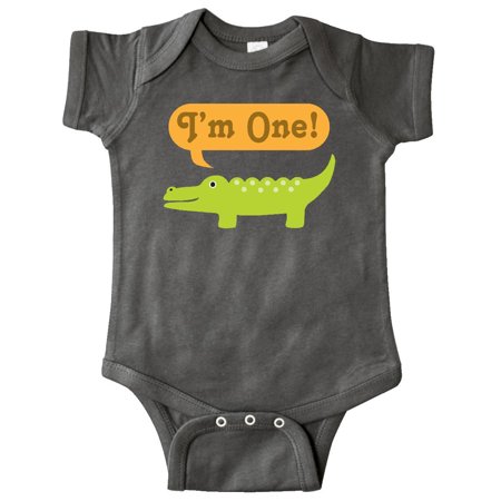 

Inktastic 1st Birthday Alligator Jungle Gift Baby Boy or Baby Girl Bodysuit