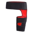 thumbnail image 5 of Hip Brace Compression Wrap Pulled Quadriceps Muscles Support Brace Thigh Compression Sleeve for Quad Muscle Strains, Both Legs, Men, Women Black and Red, 5 of 9