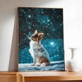 thumbnail image 4 of Hudo Dog Christmas Canvas Wall Art, Papillon Dog Wall Art Prints Dogs Hanging Wall Pictures Decoration for Holiday Living Room Bedroom Bathroom, 4 of 5