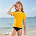 thumbnail image 5 of Liyamei Boys Swim Shirts, Kids Rash Guard, Lightweight Swim Shirt for Beach Pool Sun Protective Comfort Yellow 5-6 Years, 5 of 5