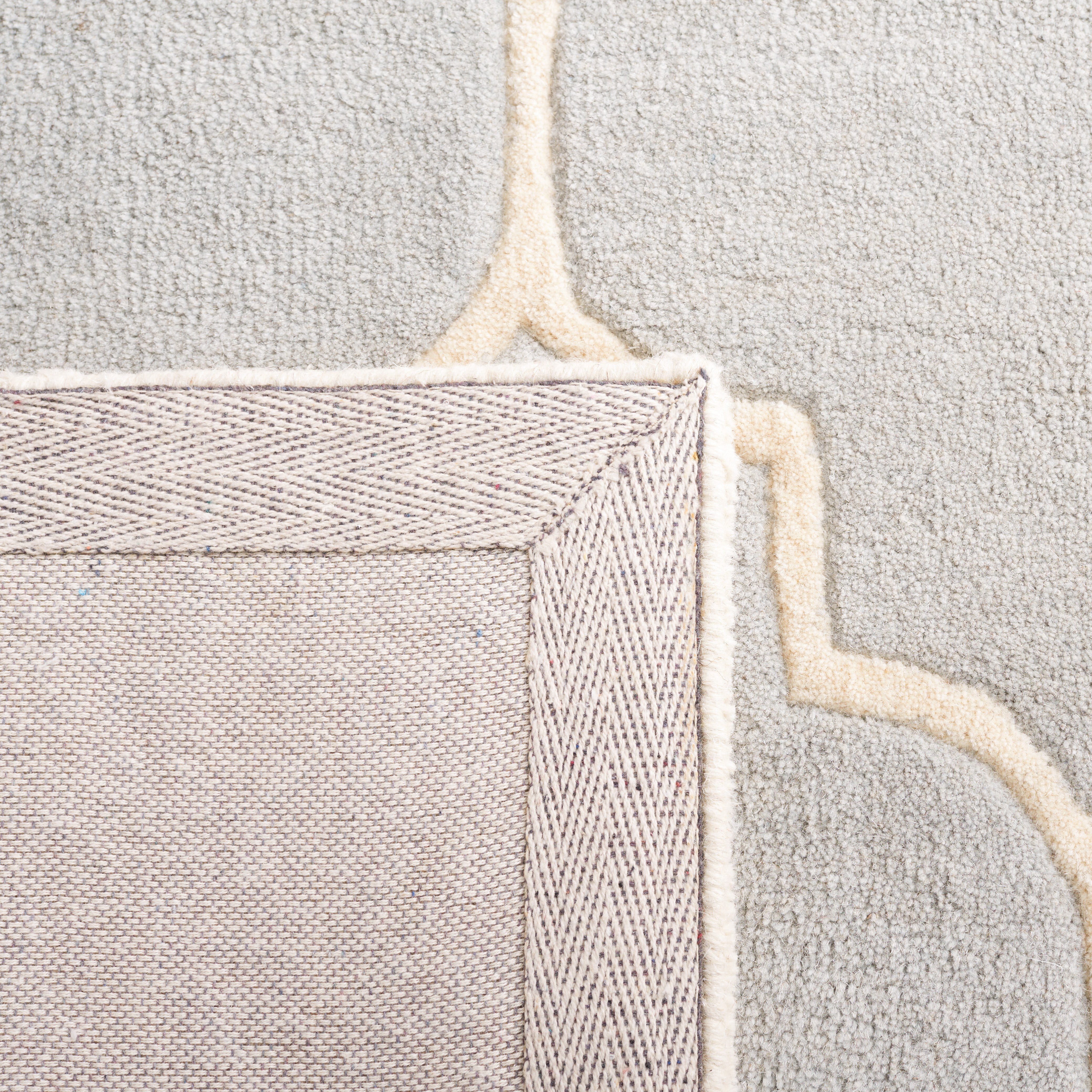SAFAVIEH Chatham Gavin Geometric Wool Area Rug, Gray/Ivory, 7'6" x 9'6"