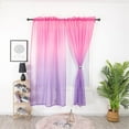 thumbnail image 5 of Gradient Sheer Curtain Panels for Living Room & Bedroom, Ombre Pink and Purple Drapes, 2-Pack, 84-Inch Length, 5 of 5