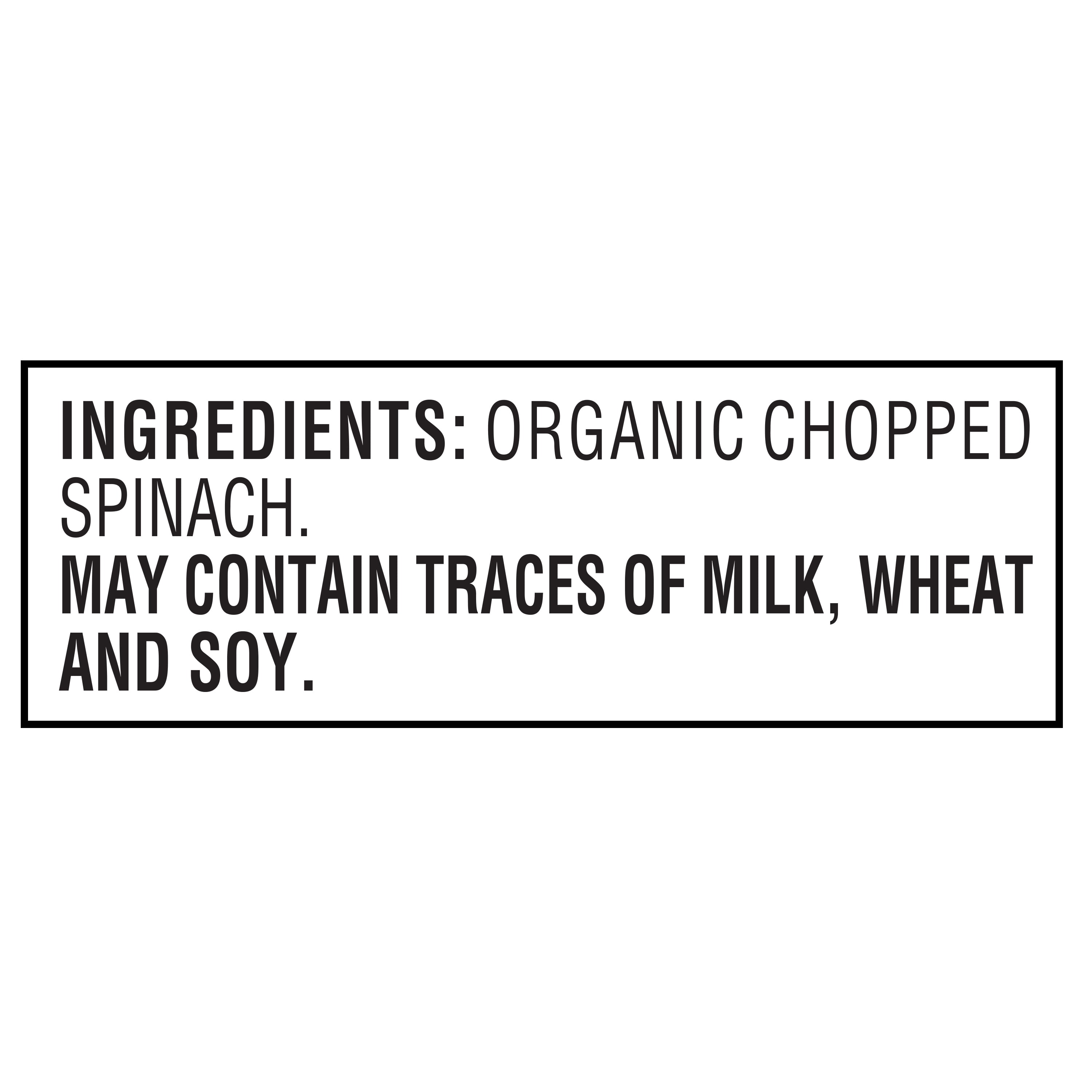Great Value Organic Chopped Spinach, 10 oz (Frozen)