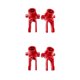 thumbnail image 4 of Ounissouiy 2x bloque de dirección para coche deportivo plano ARRMA 1/8 Dirección de aleación de aluminio para coche deportivo plano ARRMA 1/8 rojo 2Conjunto, 4 of 6