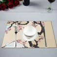 thumbnail image 1 of BSDHOME Painting Flowers Kitchen Table Mat Placemats for Dining Table 12x18 inches, 1 of 4