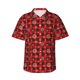 thumbnail image 1 of Fotbe Snowflakes On A Buffalo Plaid Camisa Hawaiana para Hombre Unisex – Camisa Casual de Verano con Botones de Manga Corta de Algodón y Lino,XX-Large, 1 of 7