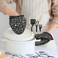 thumbnail image 6 of Disketp Pasta Bacon Non-Slip Mini Oven Mitt Set, Short Oven Mitts for Baking Grilling Barbecue Microwave, 5.9"x5.9"in, 6 of 7