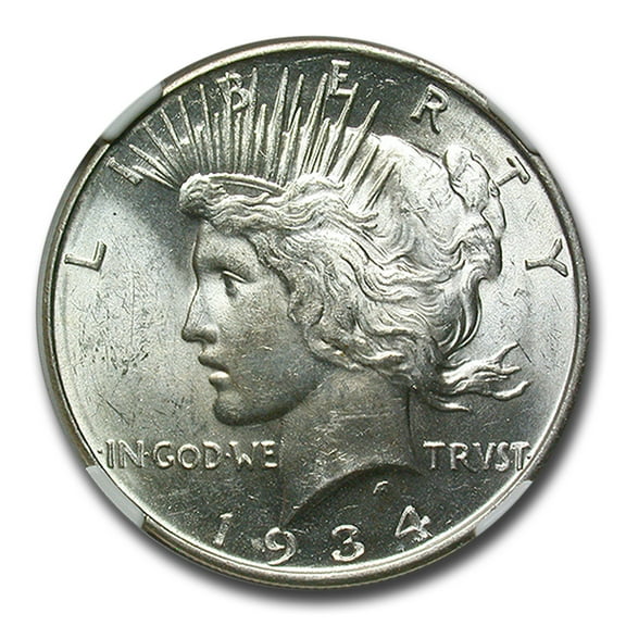 1934-D Peace Dollar MS-62 NGC