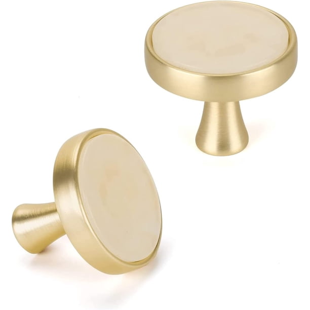 Juego de 10 perillas doradas para muebles, perillas doradas para tocador, perillas para puerta de latón, manijas doradas, LS6214PS, perillas doradas para muebles, perillas para tocador de aleación de