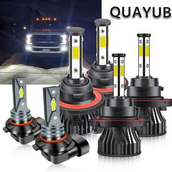 LED Headlight Hi/Low Foglight Bulbs For 2012 2013-2017 Ford F250 Super Duty C6V