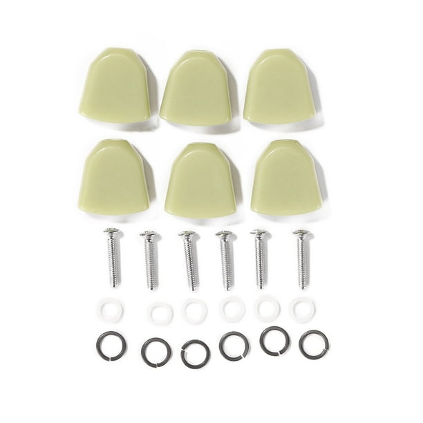 Tapas de clavija de afinación de guitarra Plástico Folk Guitarra Clavijas de afinación Llaves Tapas Kit Sintonizadores de cuerda Perillas Manija de la máquina JShteea El nuevo