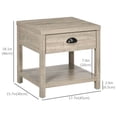 thumbnail image 3 of HOMCOM Table de chevet avec tiroir, étagère, 2 ports USB et 2 prises, 3 of 10