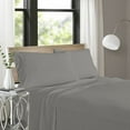 thumbnail image 2 of Brooklyn Flat Jersey Knit Sheet Set, Grey, Twin, 2 of 4