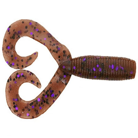 Yamamoto 4 Double Tail Grub Cinnamon/Blk&Prpl Flk