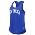 thumbnail image 2 of Women's League Collegiate Wear Heather Royal Kentucky Wildcats Two-Hit Intramural Tri-Blend Scoop Neck Racerback Tank, 2 of 3