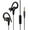 Black, variant on Joernso 3.5mm Sport Earhook Earphone Running Headphone HiFi Stereo Bass Headset with Mic
