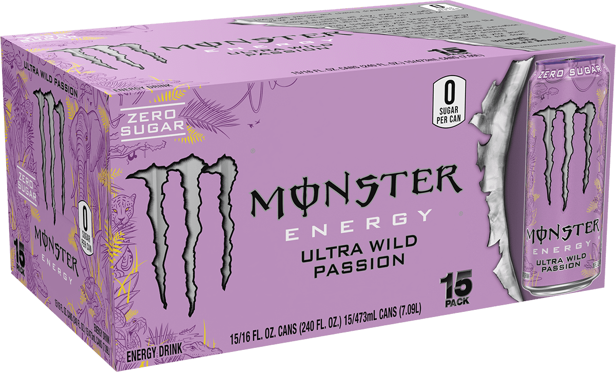Monster Energy Ultra Wild Passion 15 Pack - 16 Fl Oz