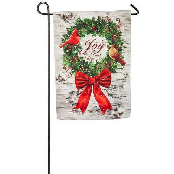 Evergreen Flag, Birch Cardinals Garden Suede Flag, 18'' x 0.2'' inches