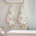 thumbnail image 3 of Coolnut Spring Yellow Birds Flower Hand Towels 2 PCS, Pink Floral Branch Kitchen Towel Ultra Soft and Highly Absorbent,Decorative Fingertip Face Towel for Bathroom Hotel, 28.3"x 14.4", 3 of 5