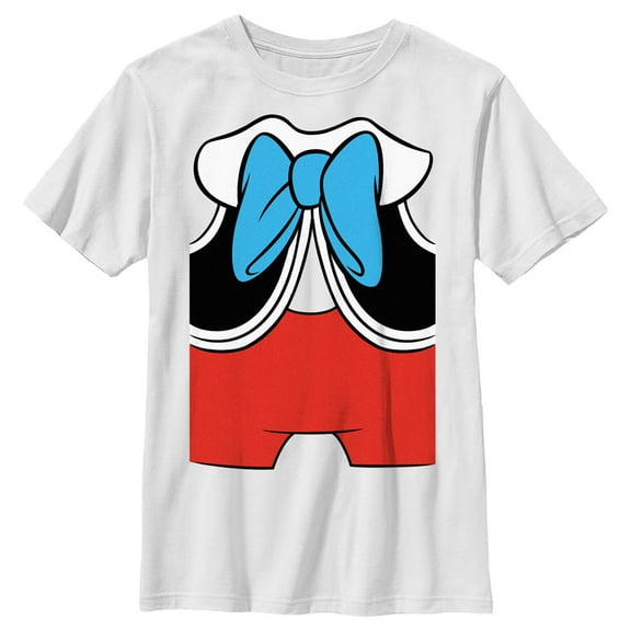Boy's Pinocchio Real Boy Costume Graphic Tee White Large