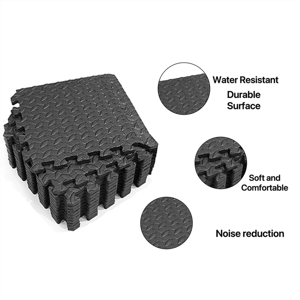 24PCS Gym Floor,,Puzzle Fitness Mat,Sport Mats,EVA Foam Floor Tiles for Gym,Gym Equipment Mat,Floor Mat for Kid