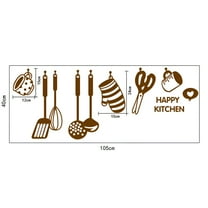 LAMIRO Diy Removable Happy Kitchen Wall Decal Home Decor Wall Stickers New