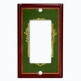 thumbnail image 5 of Metal Light Switch Plate Cover Elegant Gold Candle Frame Green FRA032, 5 of 13