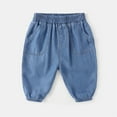 thumbnail image 2 of WOYY Toddler Boys Jeans Loose Denim Pants Elastic Waist Casual Trousers for Baby, 2 of 3